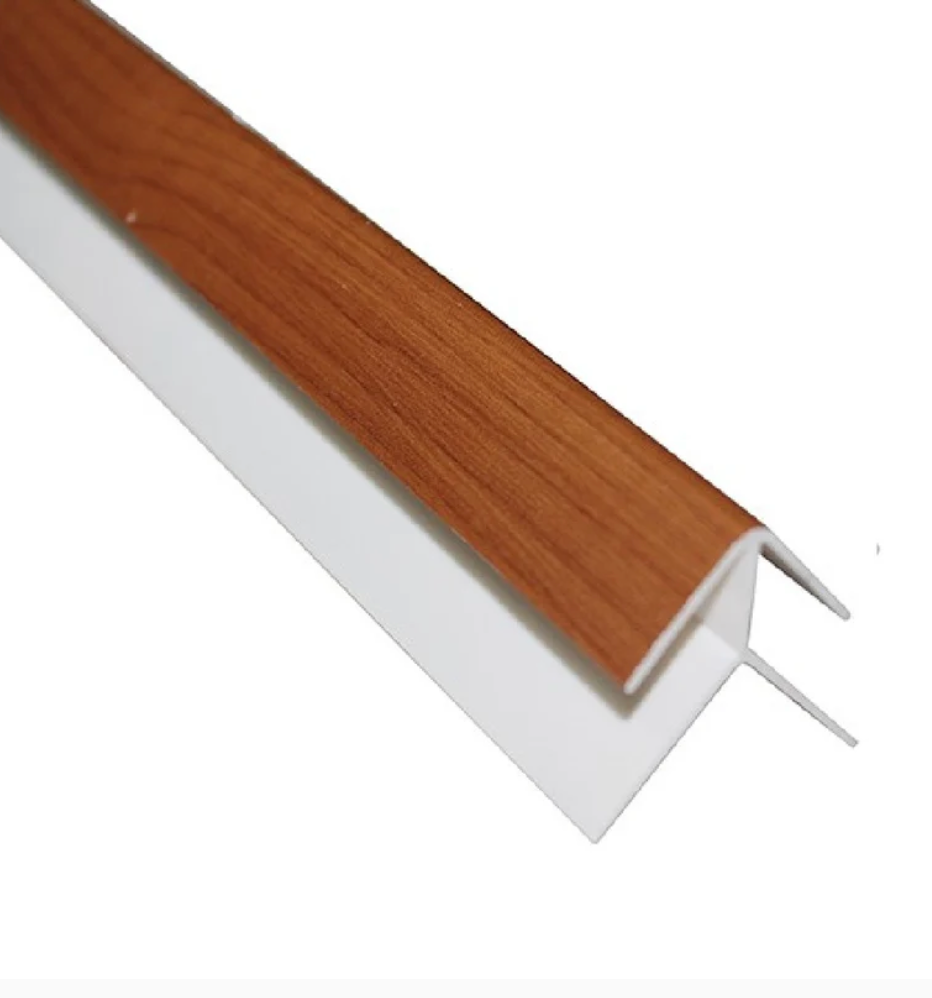Perfil Esquina Exterior Accesorio Cielo Raso PVC Techo Nogal Madera Madera 5.95M Resistente A Humedad Fácil Instalación Alta Durabilidad