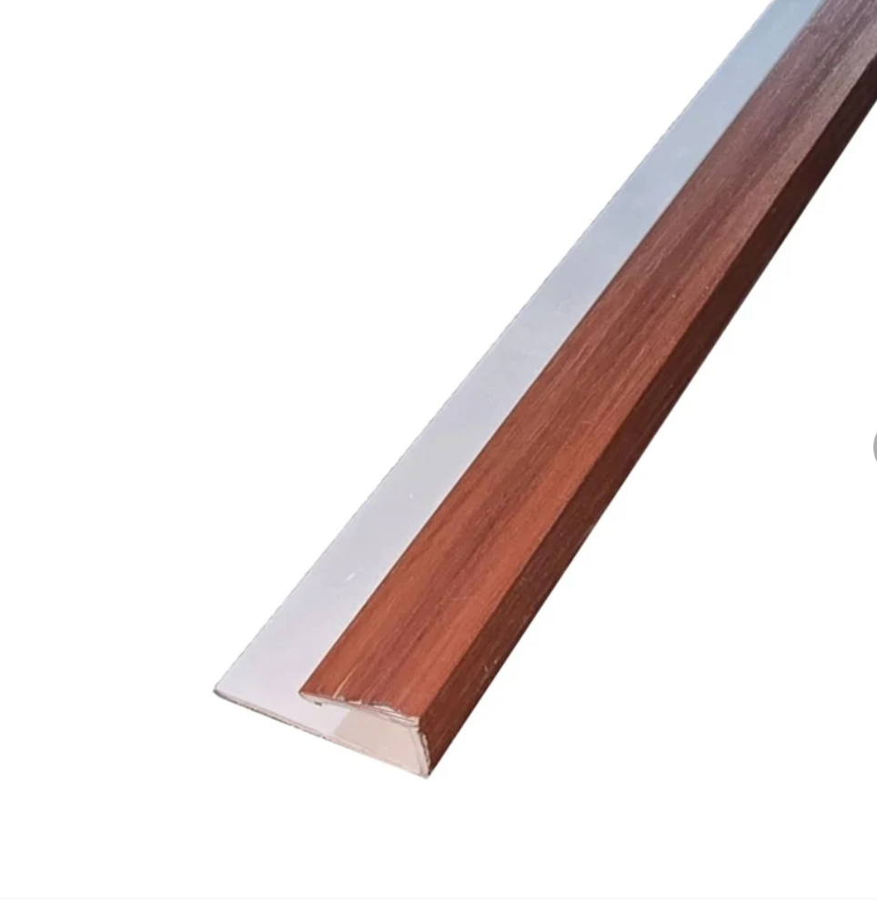 Remate Terminal Tipo C Accesorio Cielo Raso PVC Techo Madera Nogal 5.95M Resistente A Humedad Fácil Instalación Alta Durabilidad